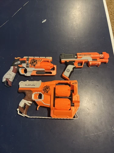 Nerf Zombie Strike Lot Of 3 ,Tested And Working