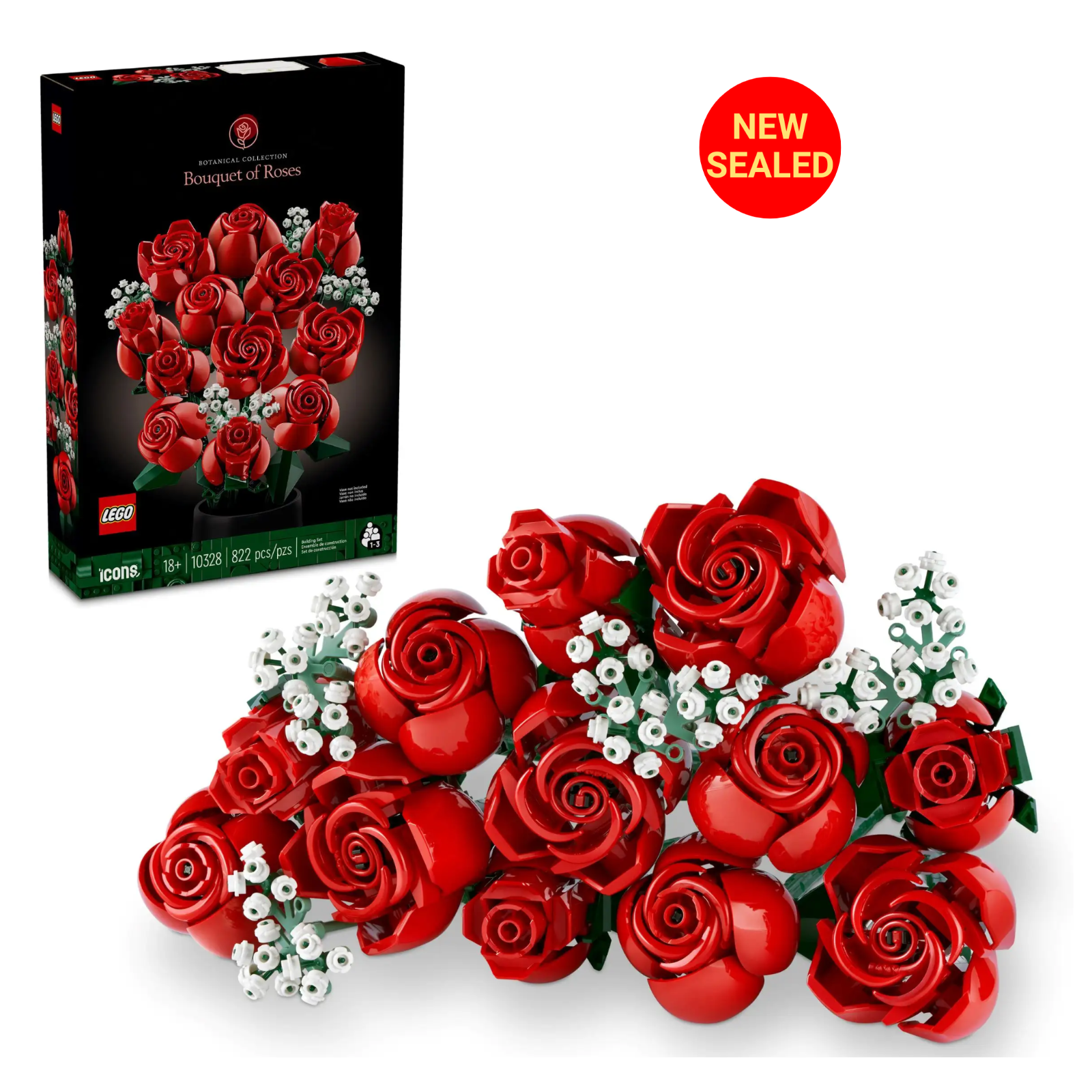 Lego 10328 Botanicals Roses Bouquet Valentine Gift New Sealed