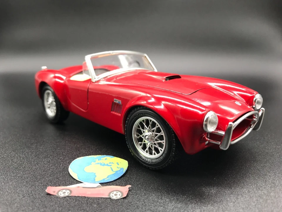 Bburago Shelby Cobra 427, automodello scala 1:24 - 1:25, vintage (1447) - Immagine 3 di 4