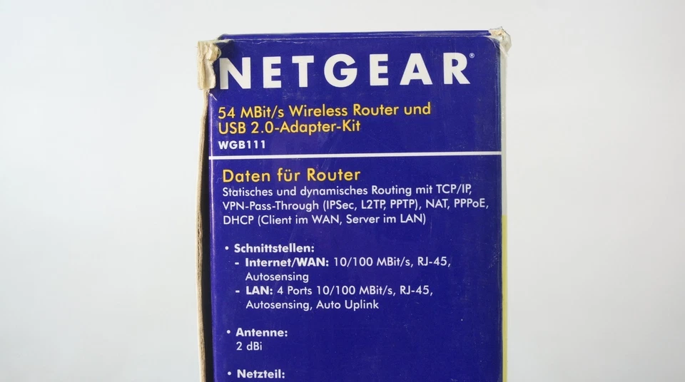 NETGEAR WGB111 GR 108 Mbps 4-Port 100 Mbps Funk Router (WGT624GR) - Bild 3 von 4