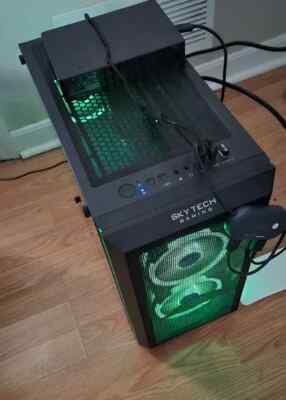 newly opened Skytech Gaming PC, black, 1660 Super