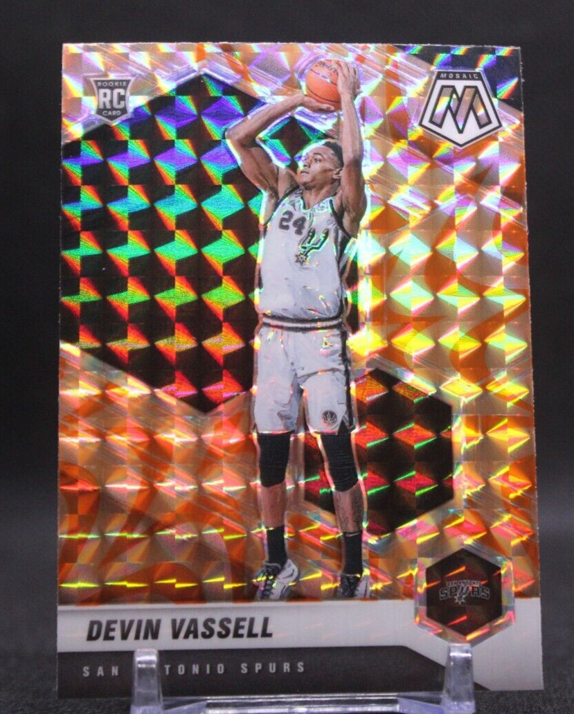  2020-21 Devin Vassell Panini Mosaic Mosaic Reactive Orange Rookie #221 RC	
