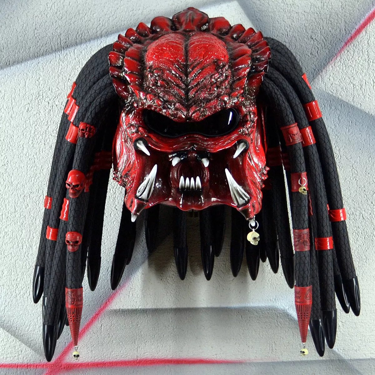 Red 2025 predator helmet