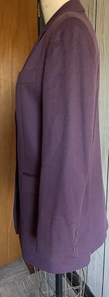 Exquisito blazer Louis Dell'Olio vino cachemir italiano talla 42/6 Foto 4 de 4