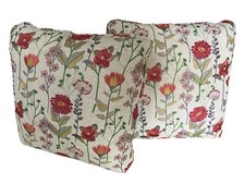 Pair Of Beautiful Floral Spring Print Throw Pillow Covers Approximately 18  