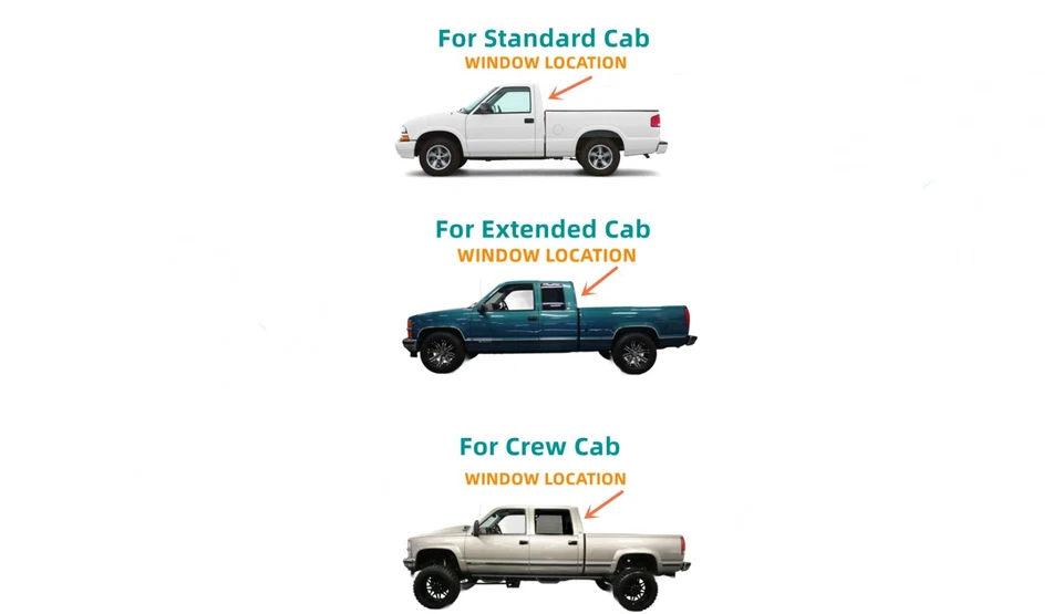 Rear Back Slider Window Glass For Chevrolet Pickup 88-98 1500 88-00 2500 3500 Foto 3 de 4