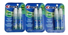 3CT Crest Scope Breath Mist Twin Packs ~ 6 bottles total ~ Peppermint Flavor