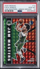 2020 PANINI MOSAIC JAM MASTERS GREEN MOSAIC #12 LUKA DONCIC PSA 10