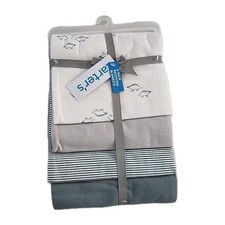Carter's 4 Pack Receiving Blankets Dinosaurs Blue/ White/ Grey