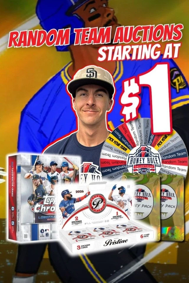 BASEBALL BREAKS, 26 Topps Pristine/Logofractor & Honey Packs Starting & $1