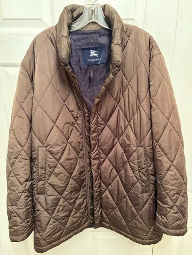 Burberry London, Authentic Burberry London Men’s Quilted Jacket -Dark Brown – Mint Condition L