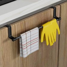 Punch-Free Over-The-Door Towel Rack - No-Drill Cabinet Towel Bar for Kitchen  B