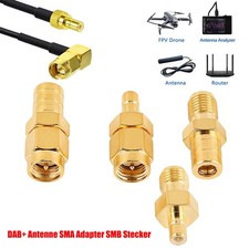 4X Auto SMA-Adapter SMB-auf-SMA-Adapter DAB-Antennenadapter F&uuml;r DAB+/FM Antennen