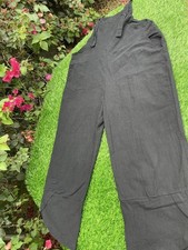 Women's Black and Grey Dungarees-overall