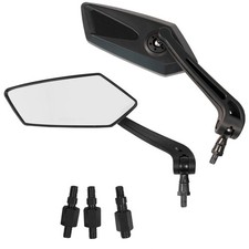 Miroir Retroviseurs Couple Moto Scooter Custom A-Pro Chrome Adaptateur