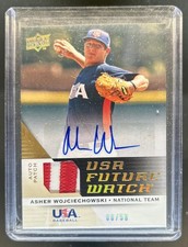 2009 Upper Deck Signature Stars Asher Wojciechowski USA Watch Patch Auto #/50