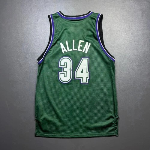 100% Authentic Ray Allen Vintage Starter 97 98 Milwaukee Bucks Pro Cut Jersey 44 image 5