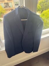 Calvin Klein Mens Navy Blue Suit 44R, 36 X 32...