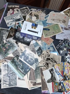 Flohmarkt Trödel Alte Ansichtskarten Papiergeld Postkarten Sammlung Konvolut