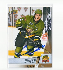 CAM DINEEN autographed SIGNED '17/18 Upper Deck CHL card EDMONTON OILERS