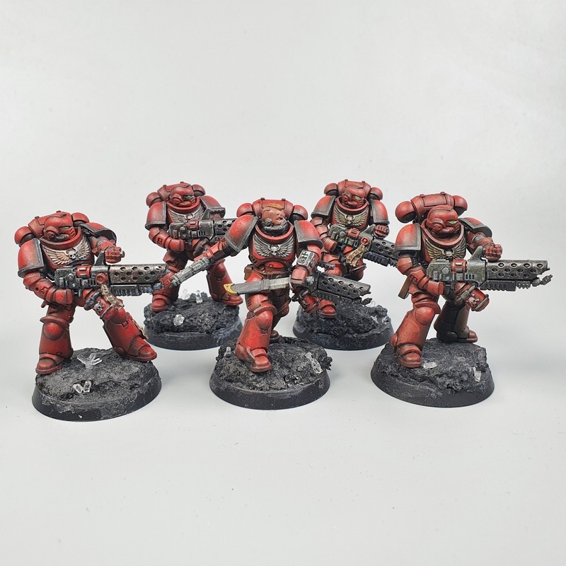 Blood Angels Infernus Marines x5 Painted - Warhammer 40k - Space Marines