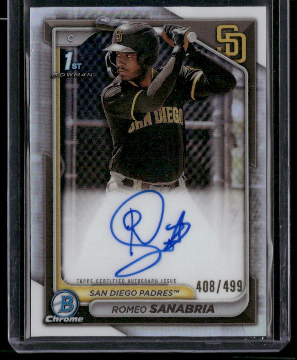2024 Bowman Chrome #CPA-RS Romeo Sanabria Prospect Autographs Refractors #/499