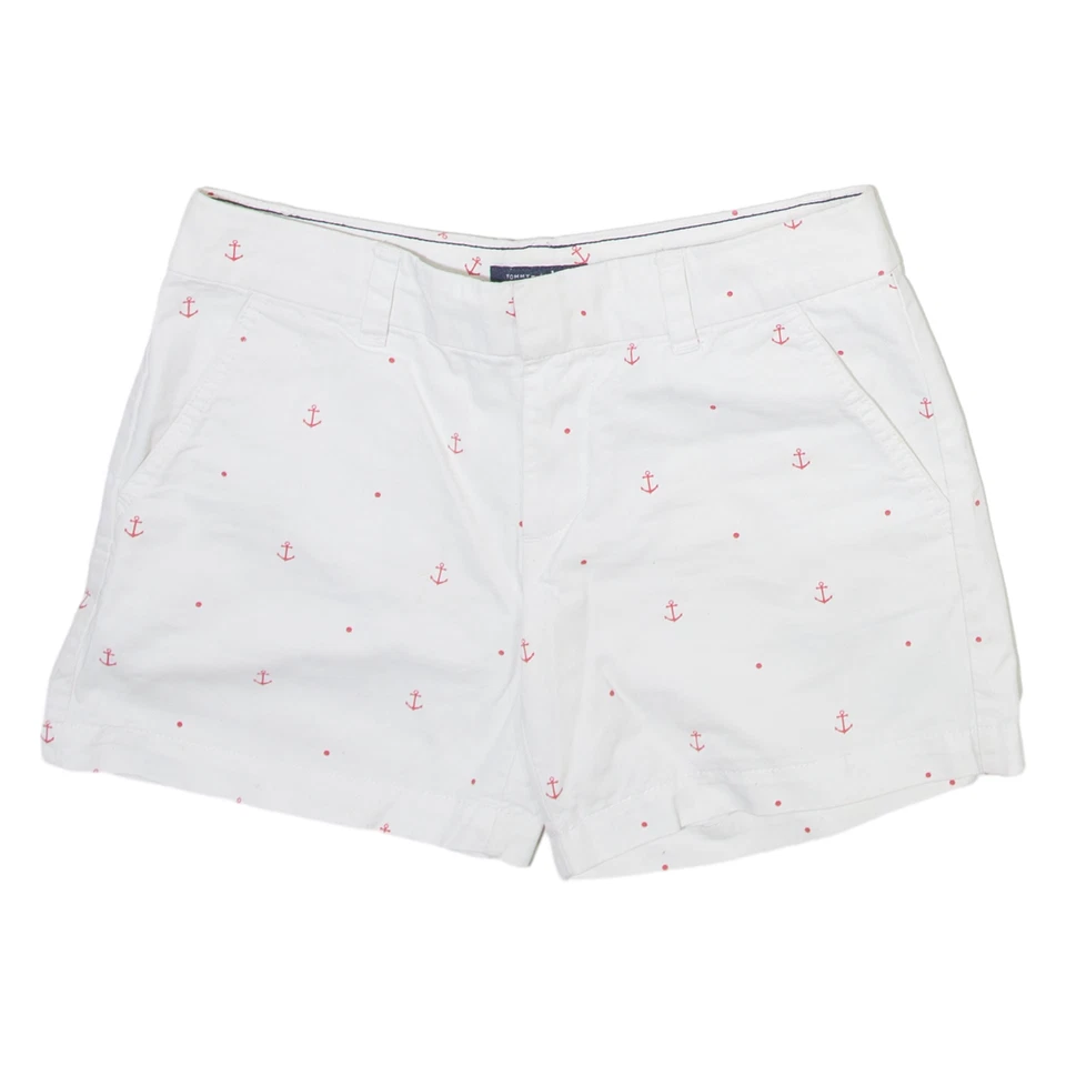 TOMMY HILFIGER Anchor Womens Casual Shorts White Spotted M W30 - Image 1 of 4