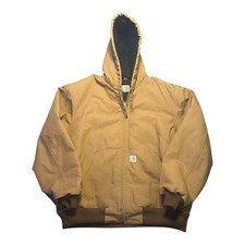 Carhartt J140 BRN Hooded Jacket Size XL Made In USA Workwear