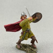 Viking with Sword and Shield 54 mm, Painted tin miniature, Historical figure
