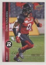 2021 Upper Deck CFL Red 108/165 Don Unamba #52 11pj