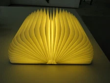 Lumio Book Lamp Light desktop folding Rechargable portable Walnut