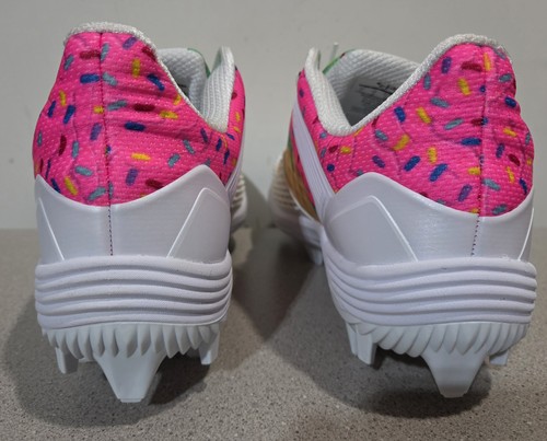 Boombah Womens Molded Cleats Green Pink Waffle Size 7 - Picture 5 of 7