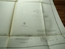 Vintage Map "Pre Chart Bull's Bay South Carolina" Coastal Survey 1857