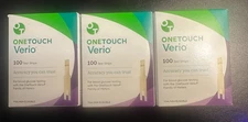 3 One Touch Verio Test Strips 100 Count Exp 4/3/2026+  Sealed (See Photos)