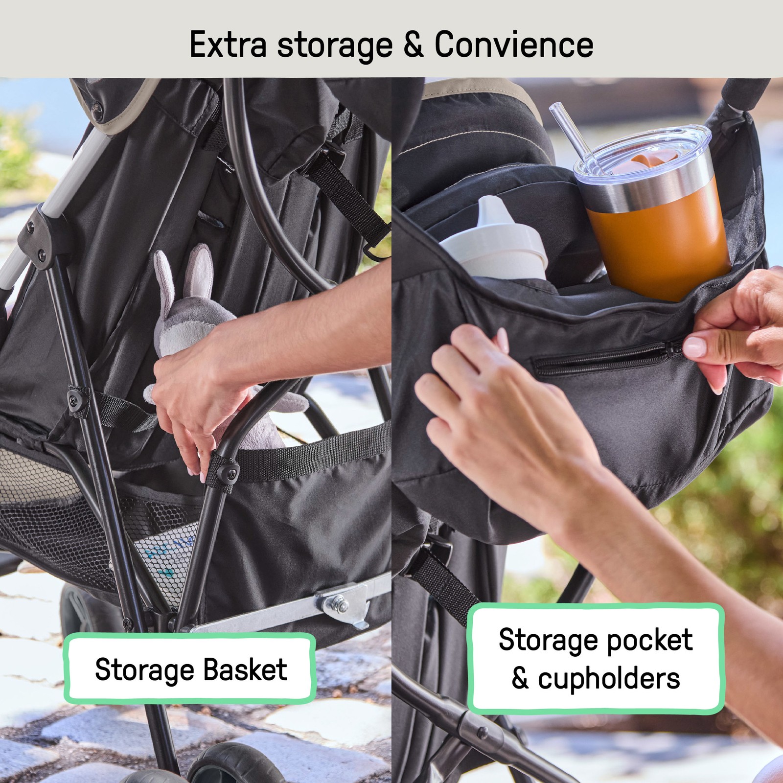 Ingenuity 3D Mini Convenience Stroller, Cashew