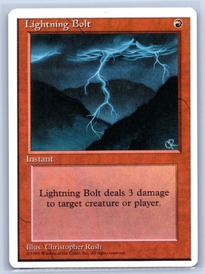 MTG LP-NP Normal Lightning Bolt 226 C Fourth Edition