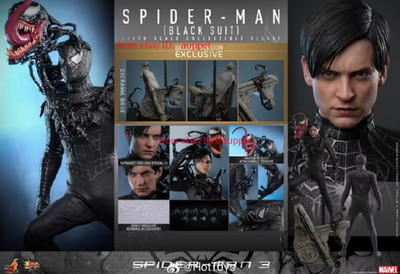 Hottoys Ht Mms728 Spider-Man Black Suit Toby Maguire Venom Deluxe Ver. 1/6 NEW
