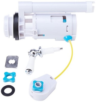 Profi Hebelbetätigtes DUAL Spülventil Überlauf 2 Stück WC Spülkasten Wras UK