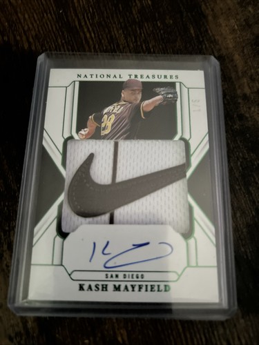 Panini 2025 National Treasures Auto Nike Swoosh Kash Mayfield SSP TMS-KM /5