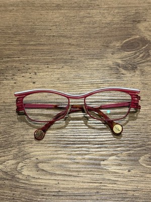 BOZ by J.F. Rey Eyeglasses FRAMES Rectangular 52-17-129 Red White Flair
