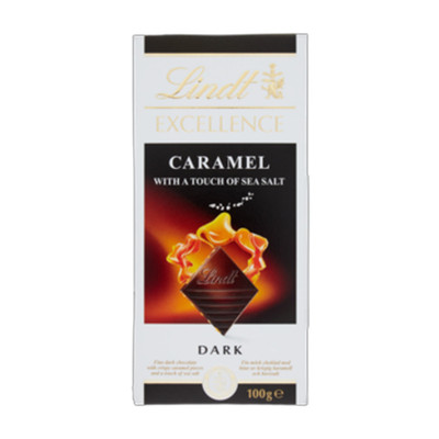 3046920021722 Lindt EXCELLENCE Caramel with Sea Salt 100g Lindt