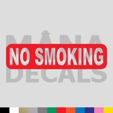 NO SMOKING Vinyl Die Cut Decal Sticker - Smoke Home Business Warning Sign
