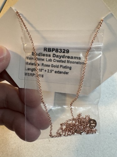 Bomb Party~ENDLESS DAYDREAMS~RBP8329~LC Moostone~Rose Gold Plating Necklace - Picture 3 of 7