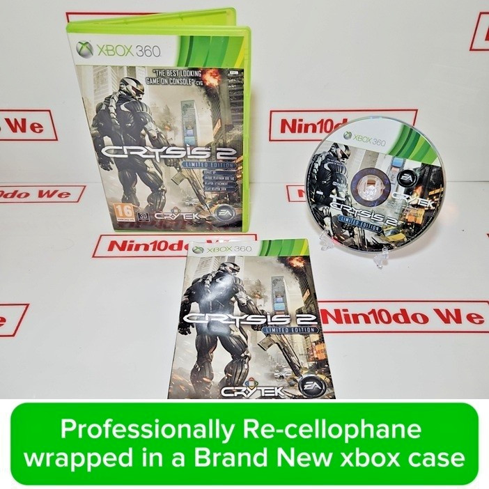 Crysis 2 Limited Edition (Xbox 360) *NEAR MINT* RE-WRAPPED IN REPLACEMENT CASE