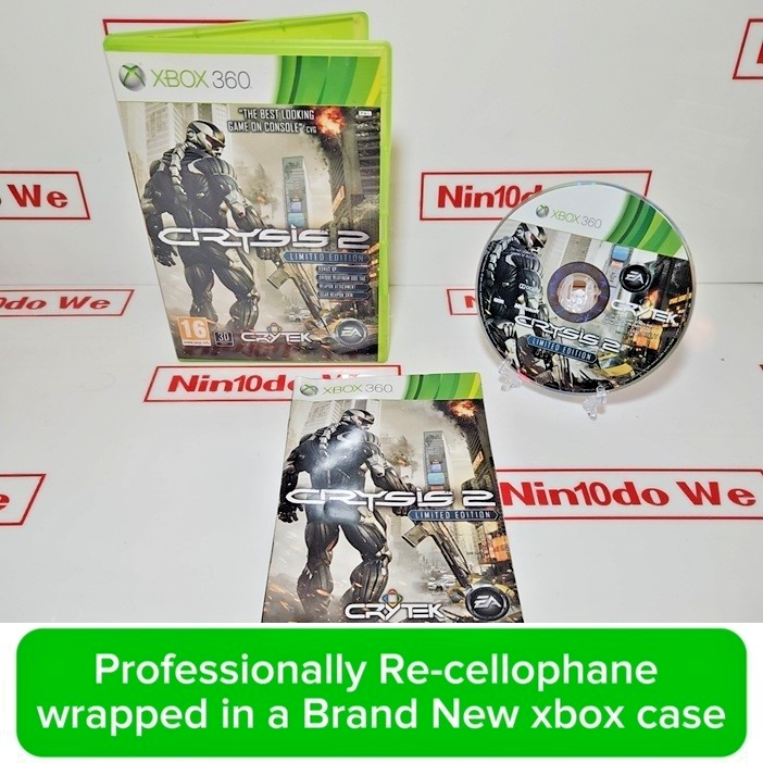 Crysis 2 Limited Edition (Xbox 360) *NEAR MINT* RE-WRAPPED IN REPLACEMENT CASE