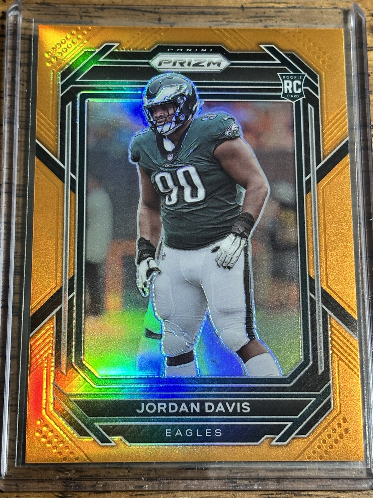 2022 Panini Prizm Jordan Davis Orange Prizm /249 Rookie Eagles #371 RC
