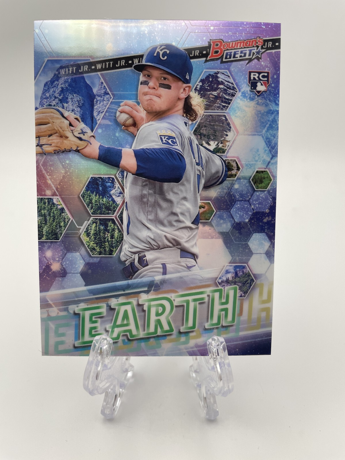 2022 Bowmans Best EE-1 Bobby Witt Jr. Elements of Excellence Atomic Refractor RC