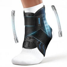 Quick Lace Up Ankle Brace with 2 Metal Support Stays, Breathable Stabilizer ....
