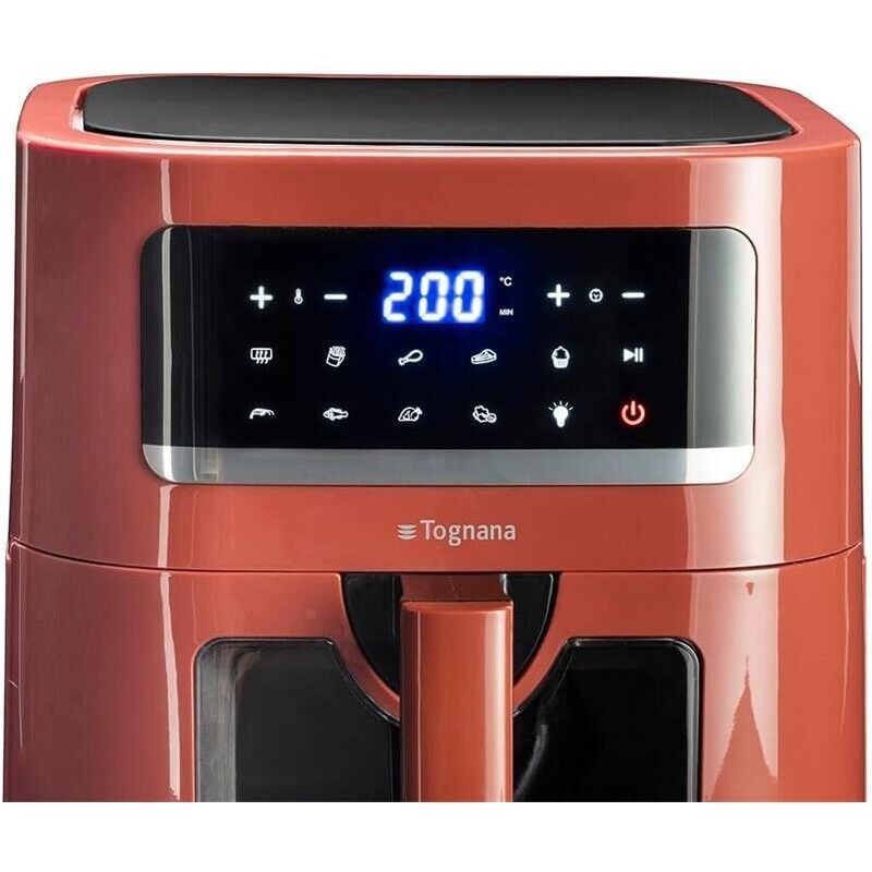 TOGNANA IRIDEA FRIGGITRICE AD ARIA 7 LITRI 1800W ROSSO foto 2