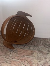 MATTHEW S NEWMAN SNAIL BASKET SPLIT OAK 1985 AS THE SAW TURNS TRAILS ART WARE 
